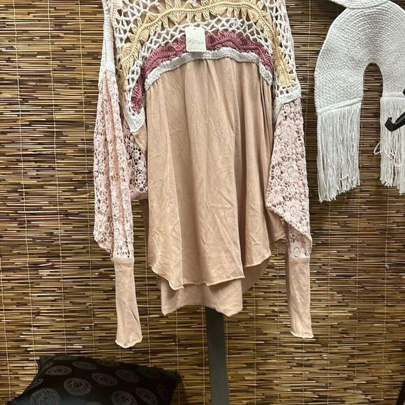 High Hopes Long Sleeve T-Shirt in Brown Sugar Combo Size M - Picture 2 of 3